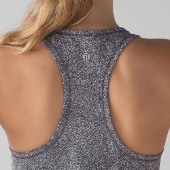 Lululemon Smooth Stride Tank Sea Spray Alpine White Dark Chrome Size 8 PTP 16" - Picture 4 of 4